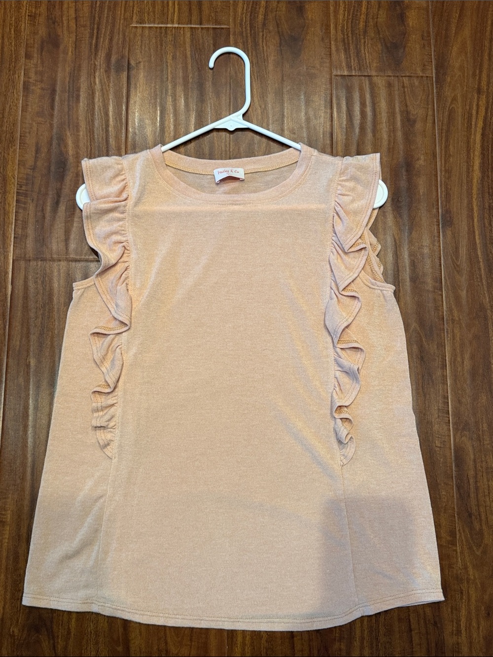 Blush Ruffle Sleeve Tank Top